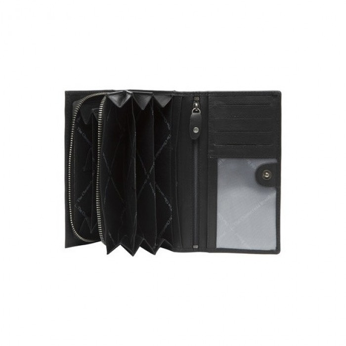 Γυνακείο Δερμάτινο Πορτοφόλι Chesterfield C08.017800, Μαύρο Γυνακείο Δερμάτινο Πορτοφόλι Chesterfield C08.017800, Μαύρο