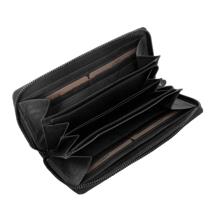 Γυνακείο Δερμάτινο Πορτοφόλι Chesterfield C08.017600, Μαύρο Γυνακείο Δερμάτινο Πορτοφόλι Chesterfield C08.017600, Μαύρο
