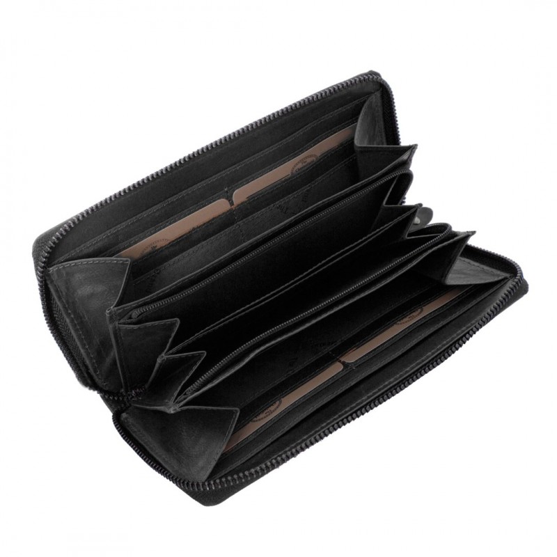 Γυνακείο Δερμάτινο Πορτοφόλι Chesterfield C08.017600, Μαύρο Γυνακείο Δερμάτινο Πορτοφόλι Chesterfield C08.017600, Μαύρο