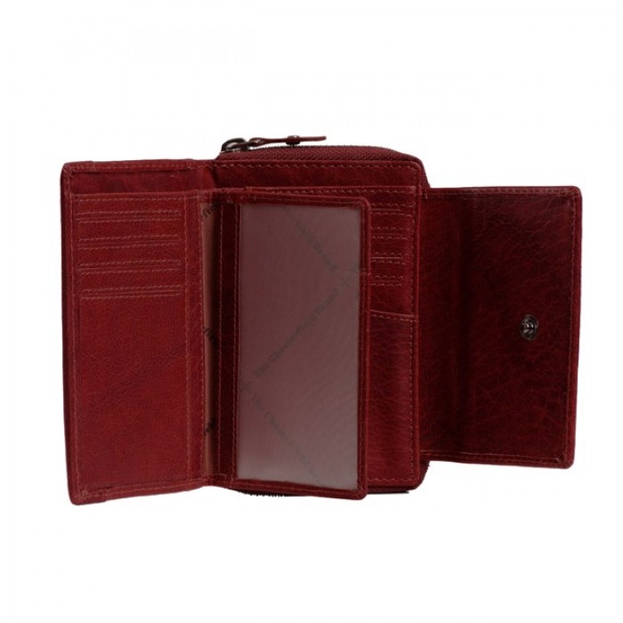 Γυνακείο Δερμάτινο Πορτοφόλι Chesterfield Hanoi C08.037204, Κόκκινο