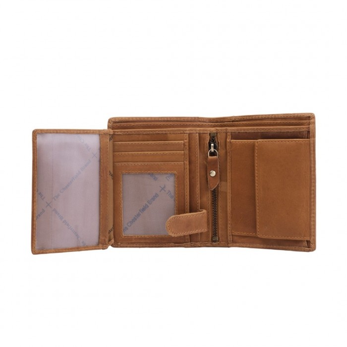 Ανδρικό Δερμάτινο Πορτοφόλι Chesterfield Ethel C08.040231, Κονιάκ