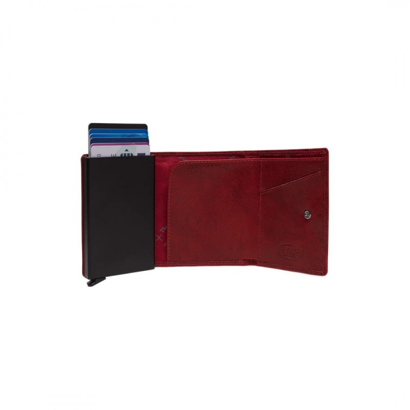 Δερμάτινο Πορτοφόλι-Καρτοθήκη Chesterfield Paris C08.044104, Κόκκινο