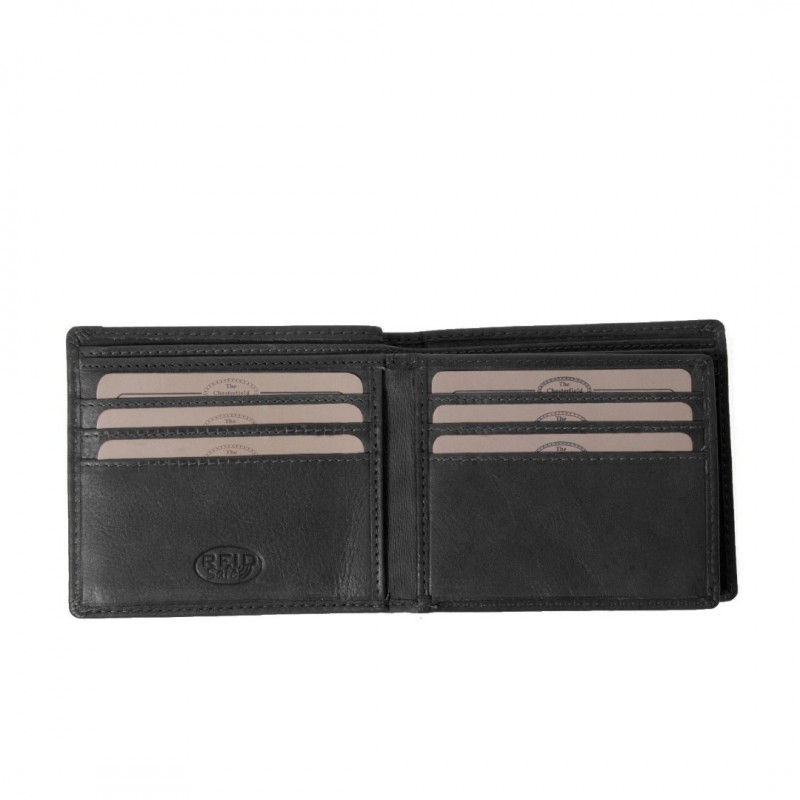 Ανδρικό Δερμάτινο Πορτοφόλι Chesterfield Ralph C08.040800, Μαύρο Ανδρικό Δερμάτινο Πορτοφόλι Chesterfield Ralph C08.040800, Μαύρο