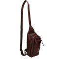 Δερμάτινη Τσάντα Χιαστί Chesterfield Riga C58.028401, Καφέ