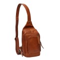 Δερμάτινη Τσάντα Χιαστί Chesterfield Riga C58.028431, Κονιάκ