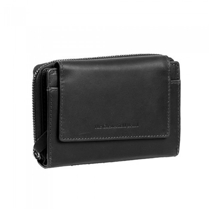 Γυνακείο Δερμάτινο Πορτοφόλι Chesterfield Ascot C08.017200, Μαύρο