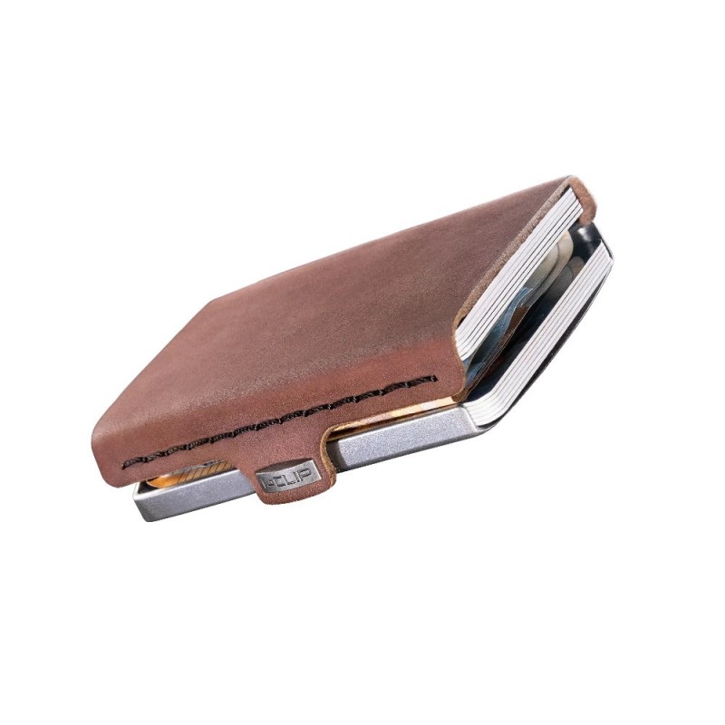 I-CLIP MAX Original Silver Smooth Leather Oak, Καφέ I-CLIP MAX Original Silver Smooth Leather Oak, Καφέ