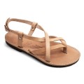 Γυναικεία Δερμάτινα Σανδάλια Κούρος 14/8, Φυσικό