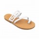 Γυναικεία Δερμάτινα Σανδάλια Kouroshoes 18/2, Λευκό
