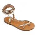 Γυναικεία Δερμάτινα Σανδάλια Kouroshoes 3/22, Χρυσό