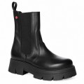 Γυναικεία Δερμάτινα Μποτάκια Robinson 113510, Μαύρο