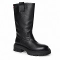 Γυναικεία Δερμάτινα Μποτάκια Robinson 114702, Μαύρο