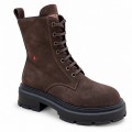 Γυναικεία Δερμάτινα Μποτάκια Robinson 114703, Καφέ Καστόρι