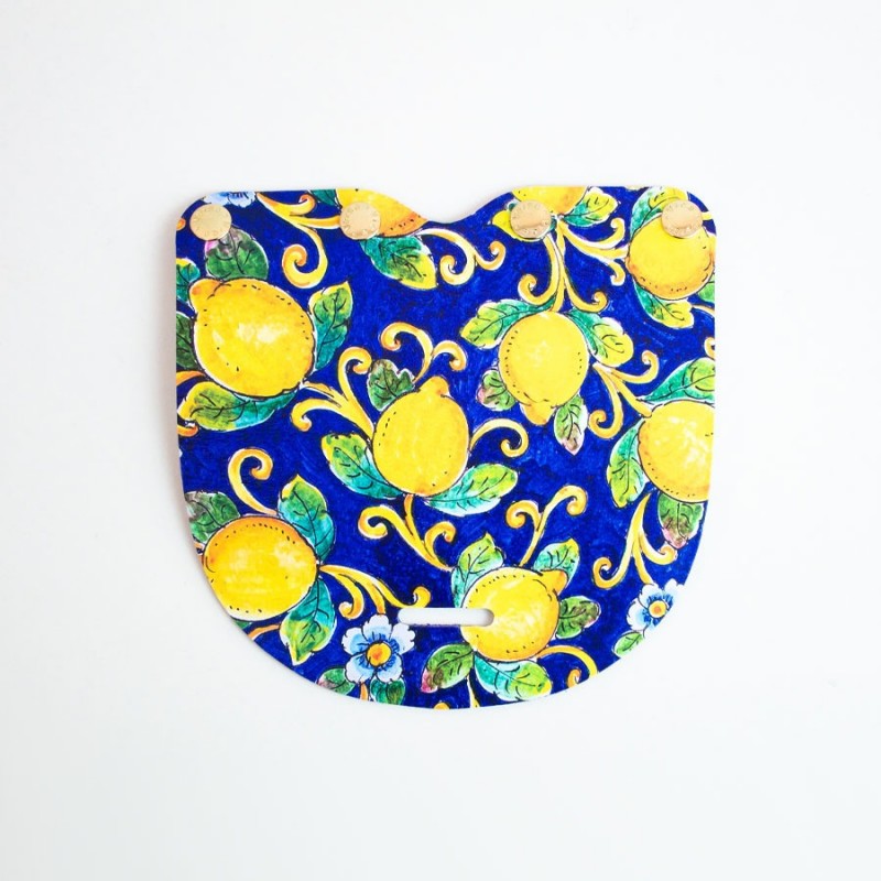 Δερμάτινο Μεσαίο Καπάκι «My Passport» κωδ.94101-53, Lemons Plate Print