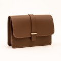 Δερμάτινη Τσάντα κωδ.99525 «Strap on Flap Leather Messenger», Πούρο