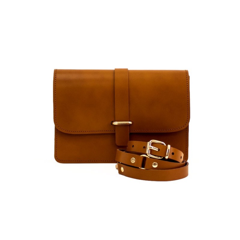 Δερμάτινη Τσάντα κωδ.99525 «Strap on Flap Leather Messenger», Ταμπά