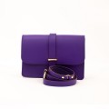 Δερμάτινη Τσάντα κωδ.99525 «Strap on Flap Leather Messenger», Μωβ