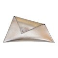 Δερμάτινος Φάκελος κωδ.99180 «Thunder Leather Clutch», Ασημί
