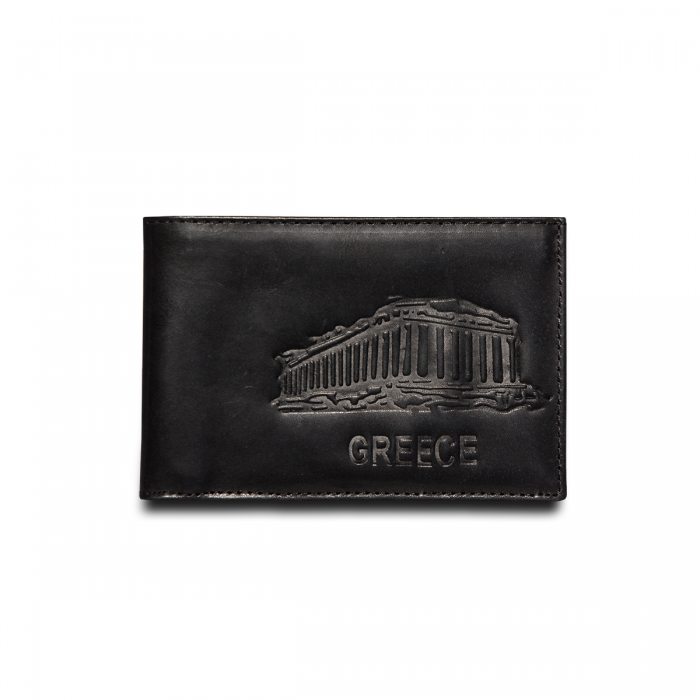 Ανδρικό Δερμάτινο Πορτοφόλι Κούρος 1005, Μαύρο Ελλάς Ανδρικό Δερμάτινο Πορτοφόλι Κούρος 1005, Μαύρο Ελλάς