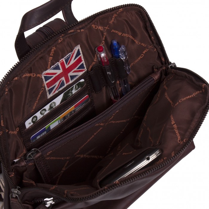 Δερμάτινο Σακίδιο Πλάτης Chesterfield C58.023501, Καφέ Δερμάτινο Σακίδιο Πλάτης Chesterfield C58.023501, Καφέ